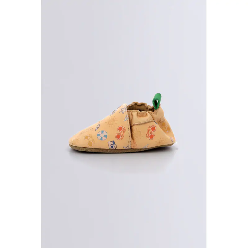Kickbaby Beige vacances CHAUSSONS Cuir Bébé