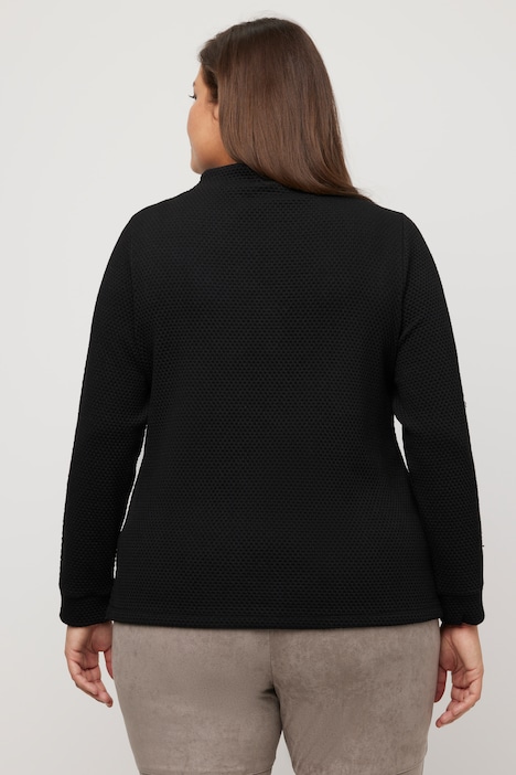Sweatshirt, Stehkragen, Rundhals, Classic, Langarm