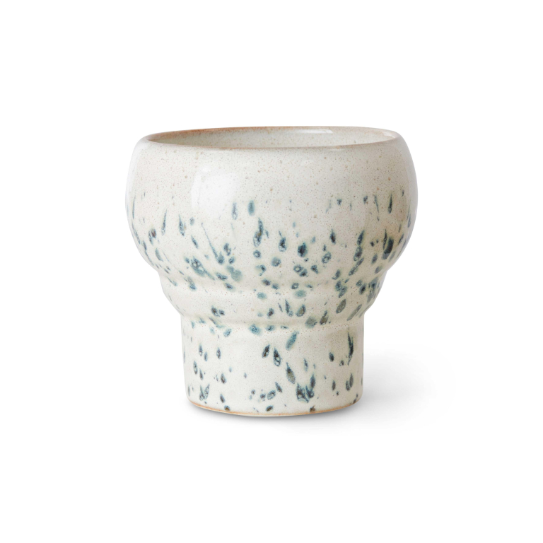 HKliving 70's Ceramic Lungo koffie mok set van 2 basalt