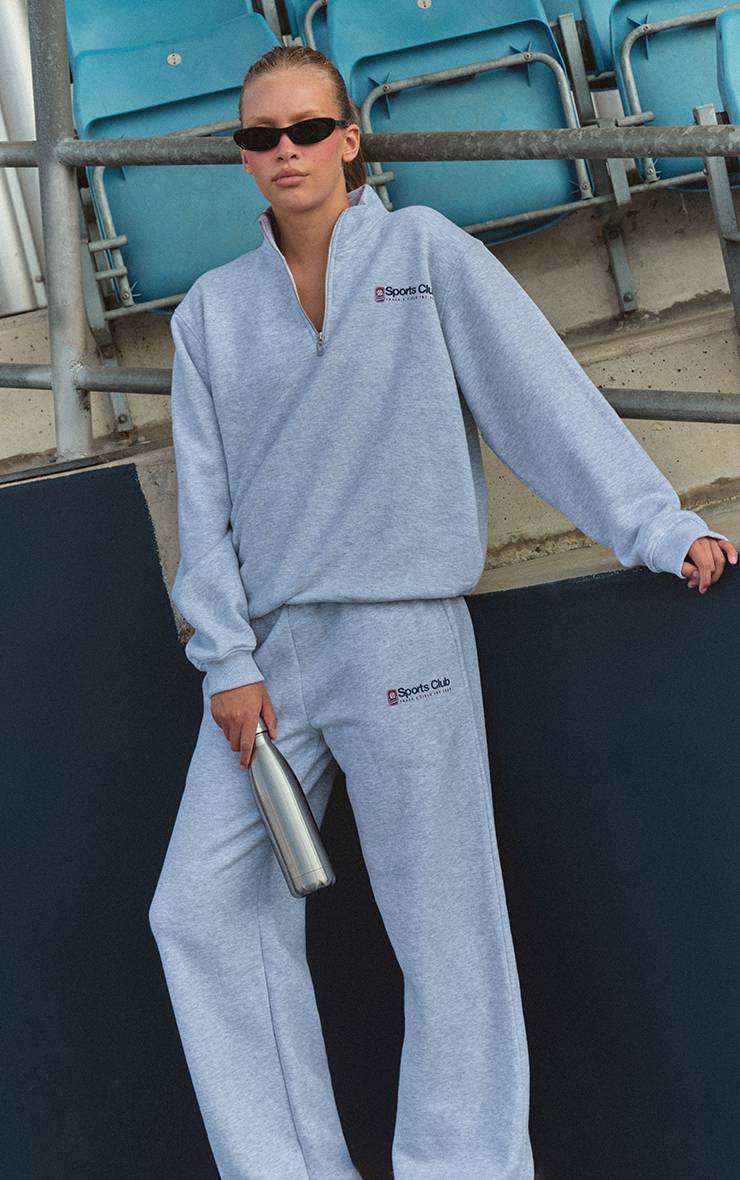 Gris Cendré Pantalon De Jogging Droit Sports Club