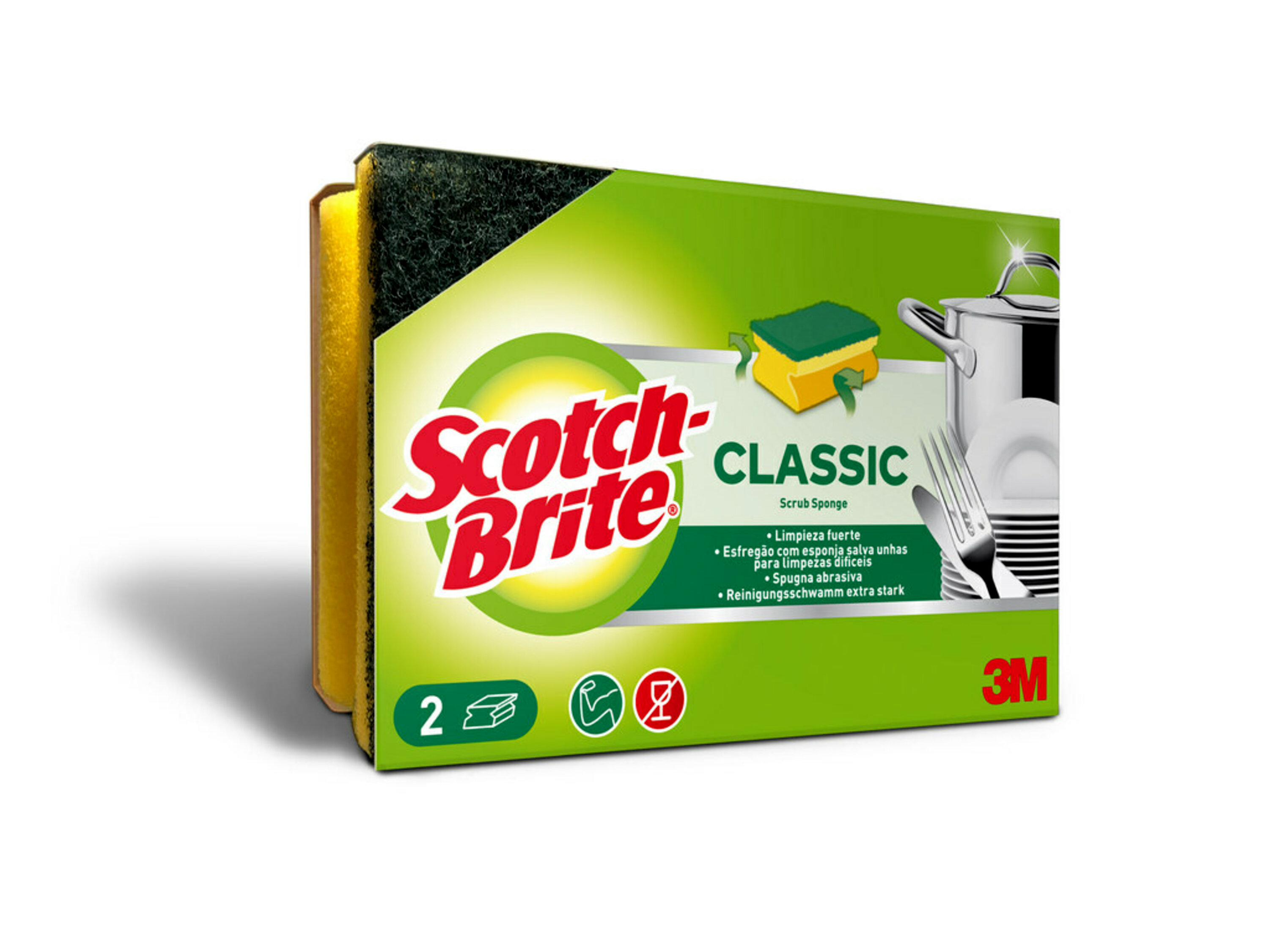 ESFREGÃO SCOTCH BRITE SALVA UNHAS FIBRA VERDE PACK 2UN