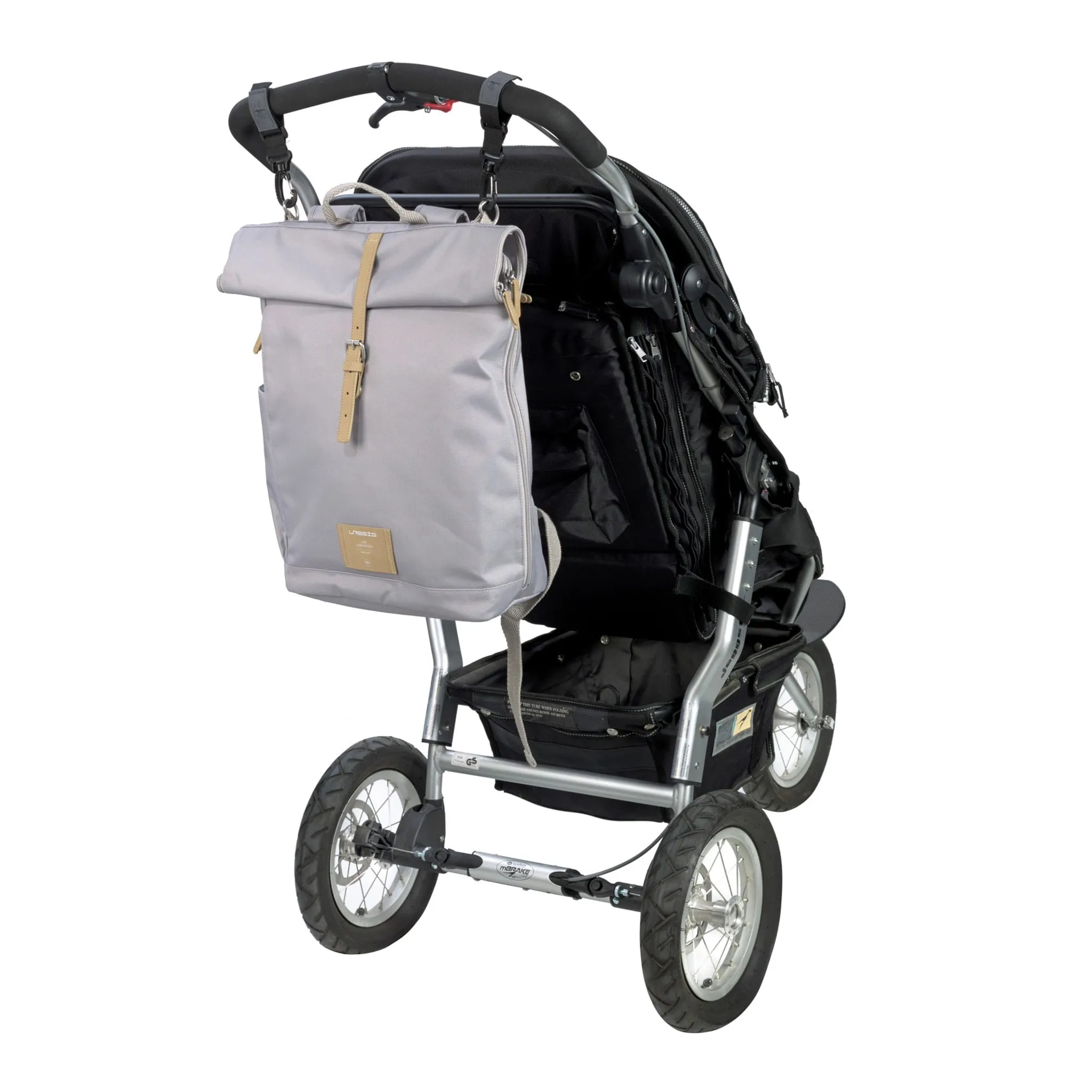 Lassig Sac à Couches Rolltop - Gris