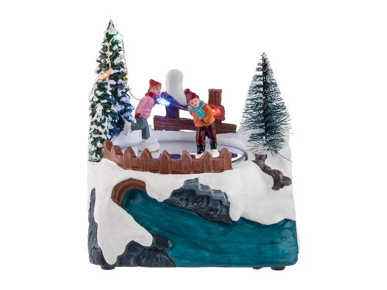 Kerstdorp figuur met verlichting