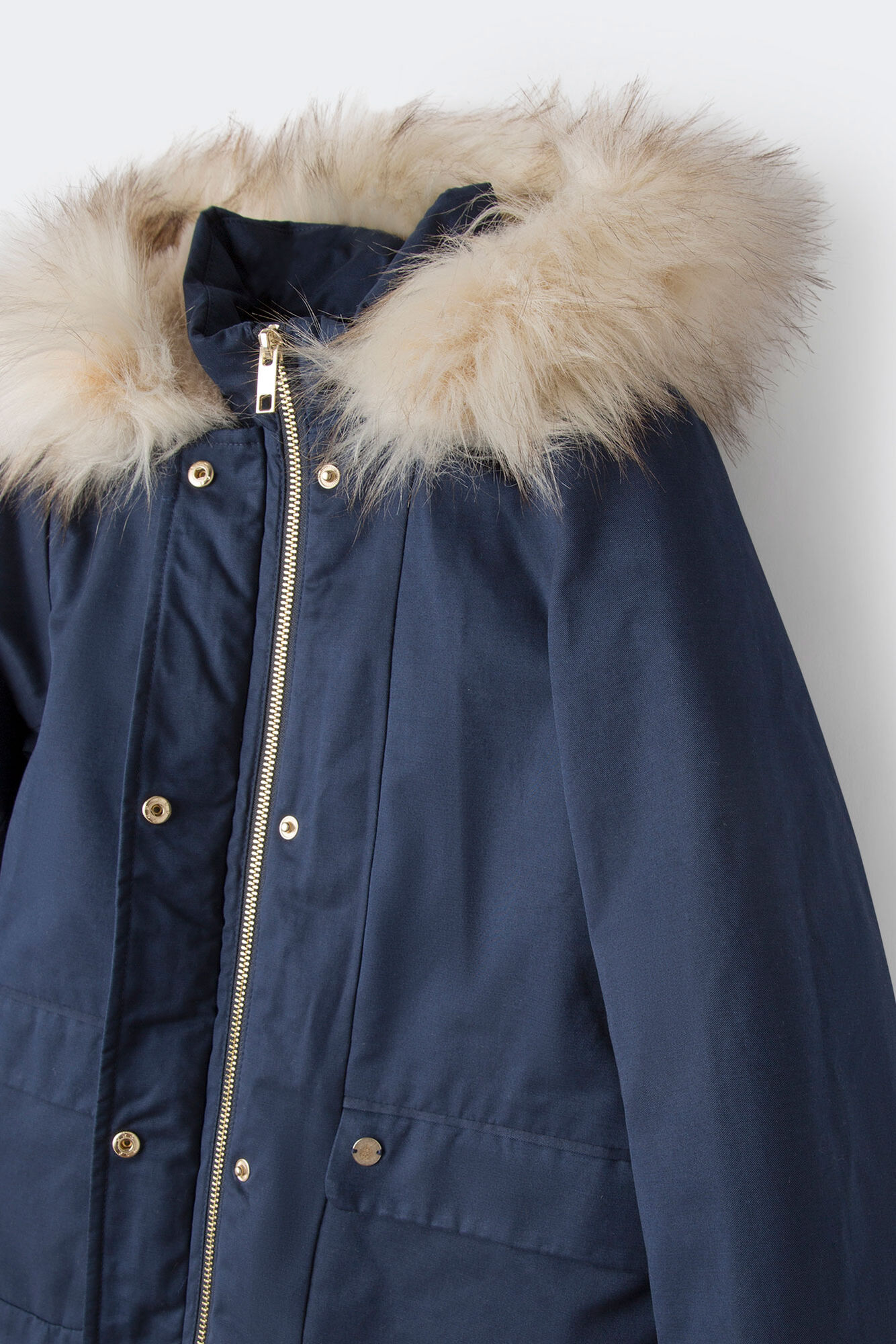 Parka de náilon para menina