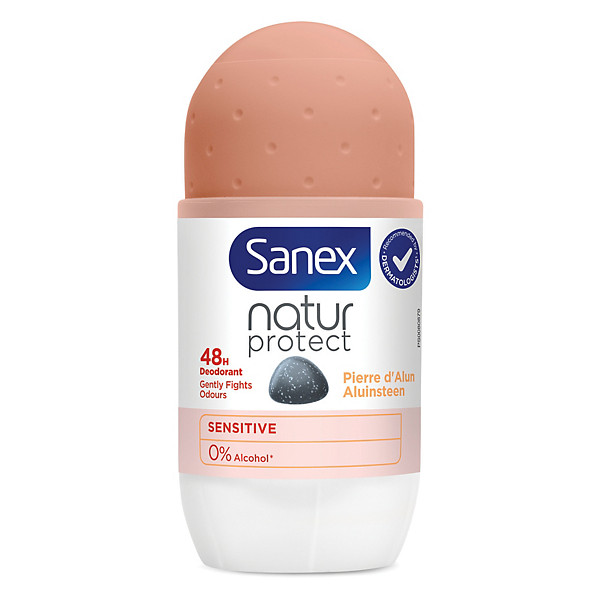 Déodorant bille Sanex Natur Protect peaux sensibles, le flacon de 50 ml