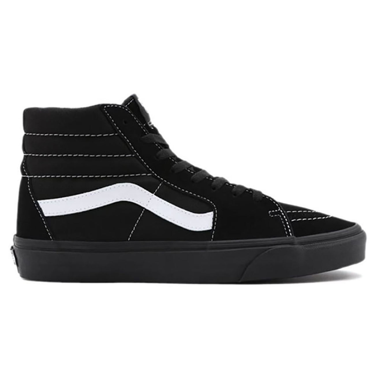 Vans Sneakers en Velours de Cuir & Toile SK8-Hi noires