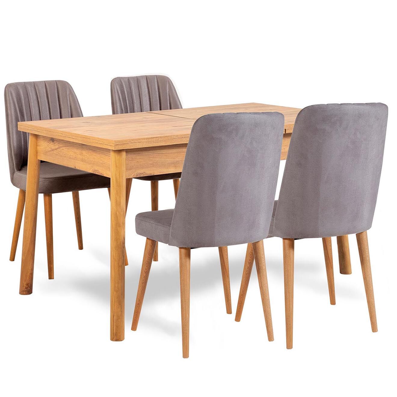 Homitis Ensemble Table + 4 Chaises Santiago 0701 beige/gris