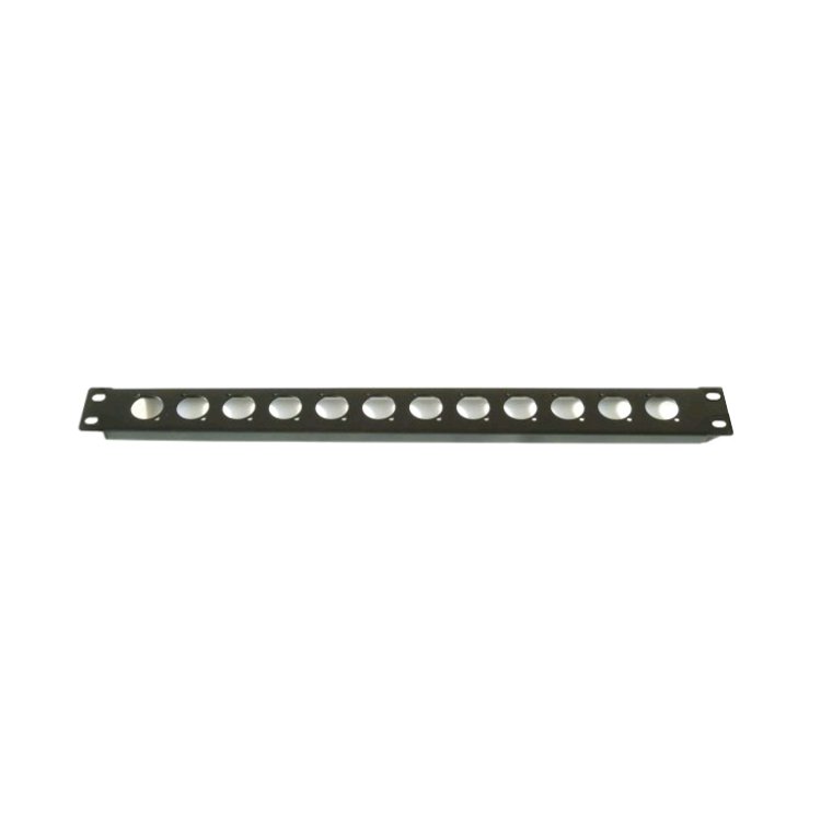 Prodjuser 1U XLR-12 metalen chassis paneel voor 12 XLR