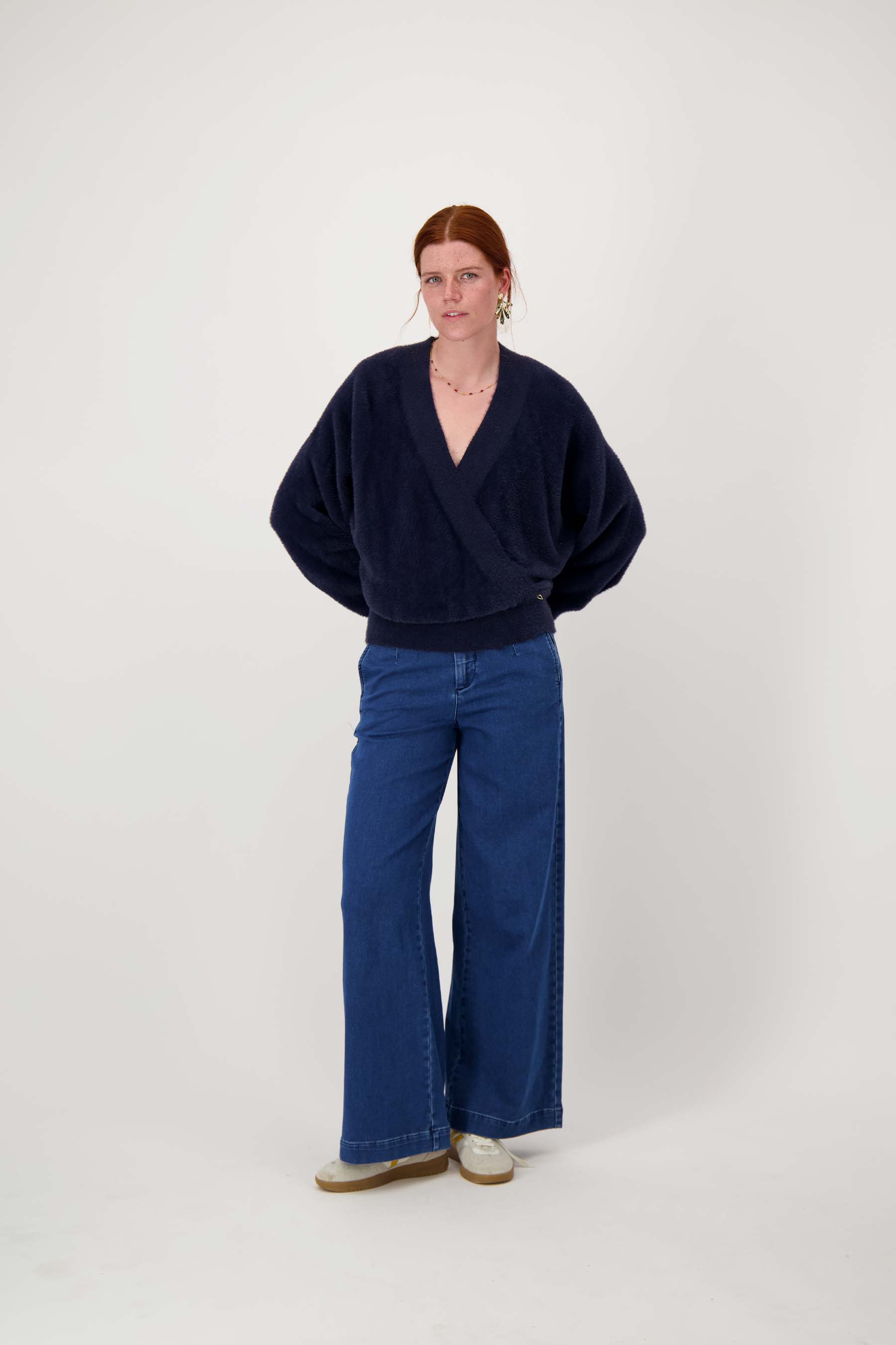 wikkel trui in fluffy garen