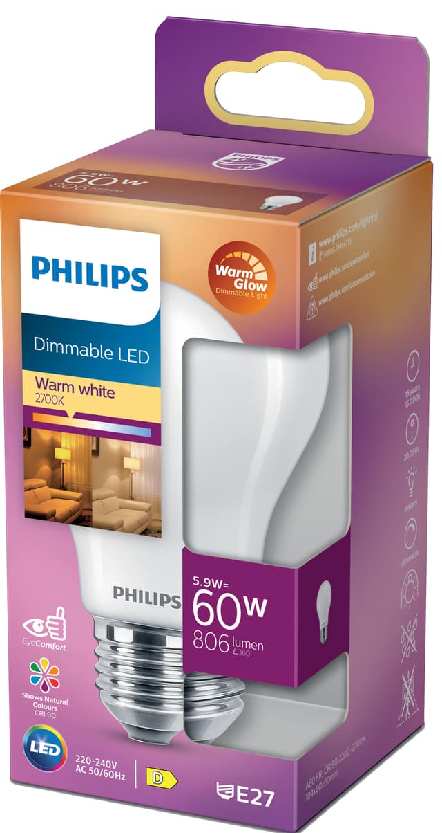 Philips Classic LED-pære 6W E27