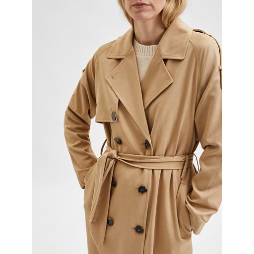 Selected Femme New Bren Trenchcoat, Cornstalk, 42