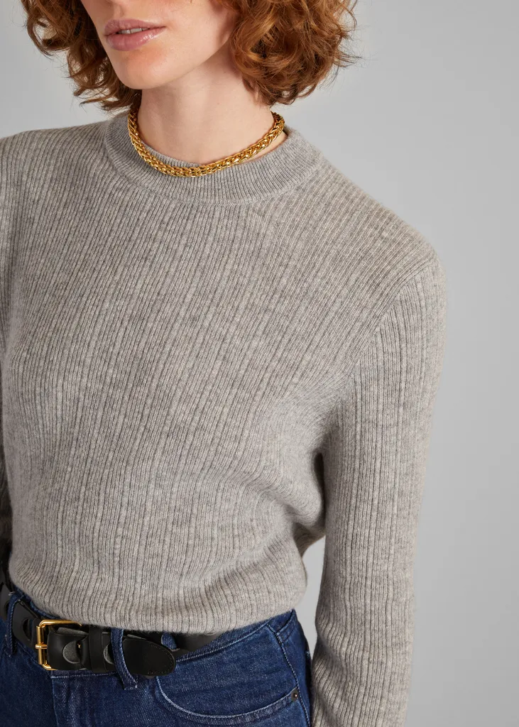 Pull en laine rainurée mérinos extrafine L'Exception Paris