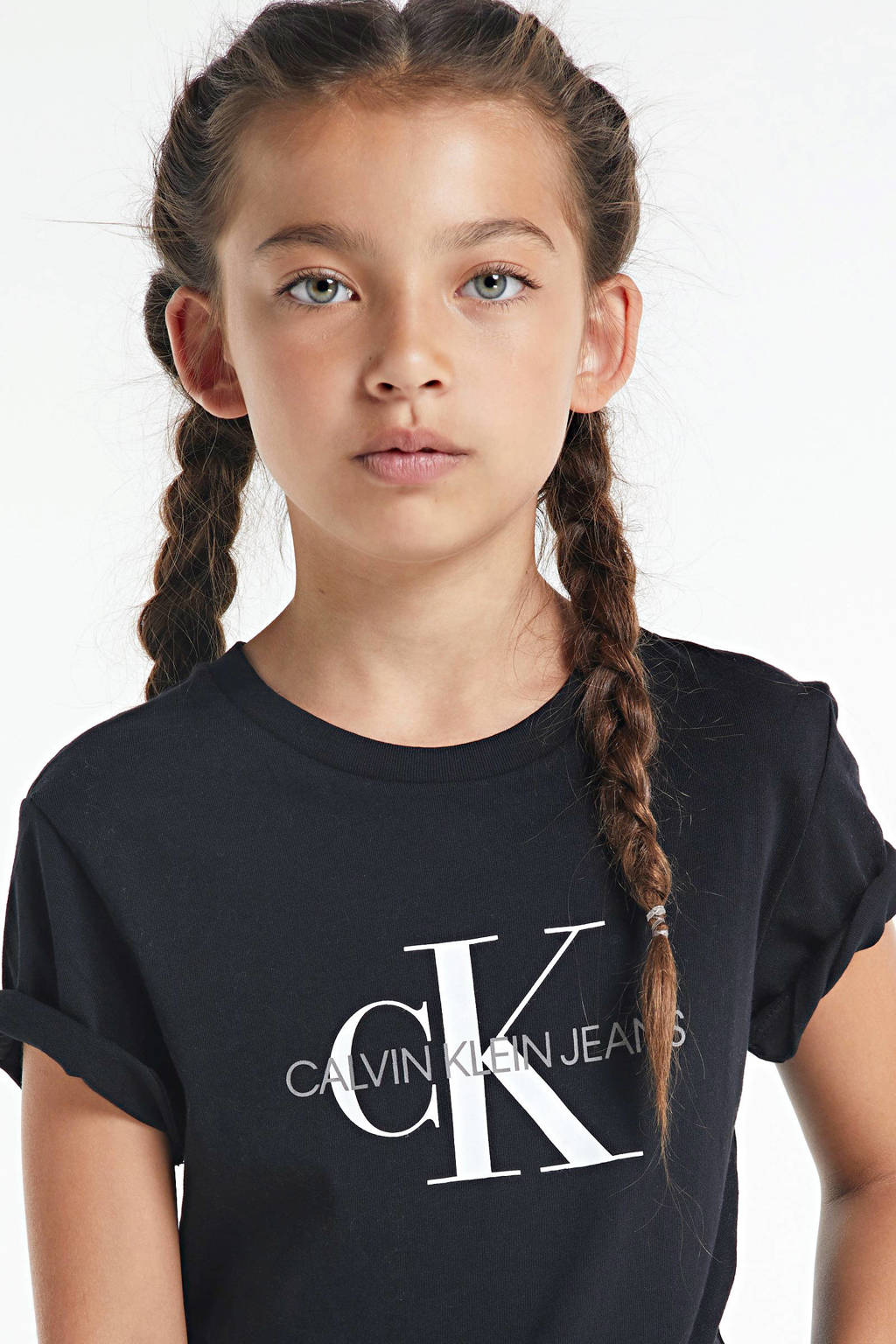 CALVIN KLEIN JEANS T-shirt van katoen zwart