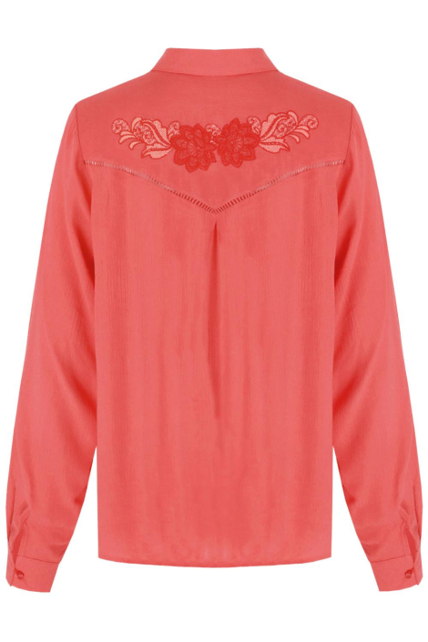 Fluresk roze dames blouse