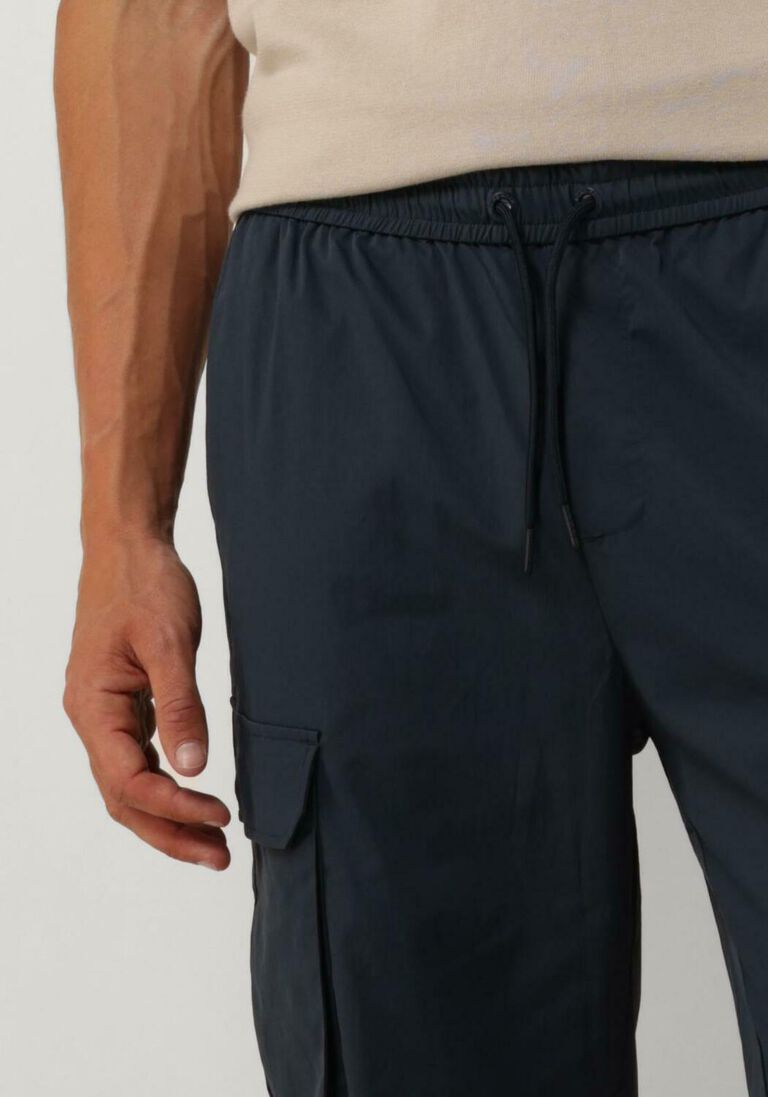 PURE PATH donkerblauwe pure path cargobroeken cargo pants with cords