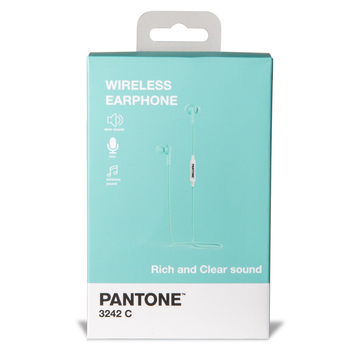 PANTONE Stereo Bluetooth Kabelgebundener Ohrhörer tuerkis | Bluetooth 5.0-Technologie| bis zu 3 Stunden Musik | 10 Meter Reichweite