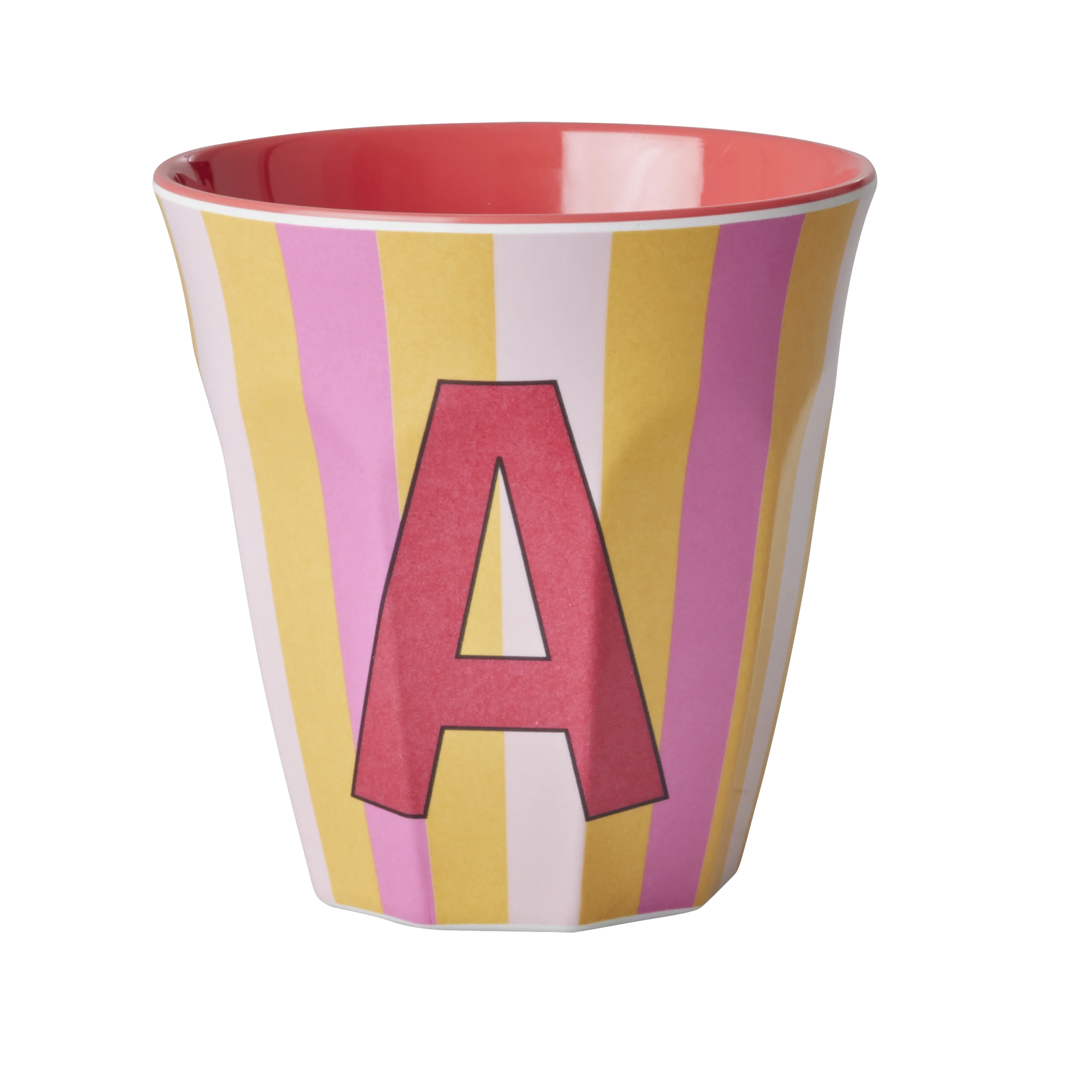 RICE  Melamine Alfabet kop, pink mix - 250 ml.