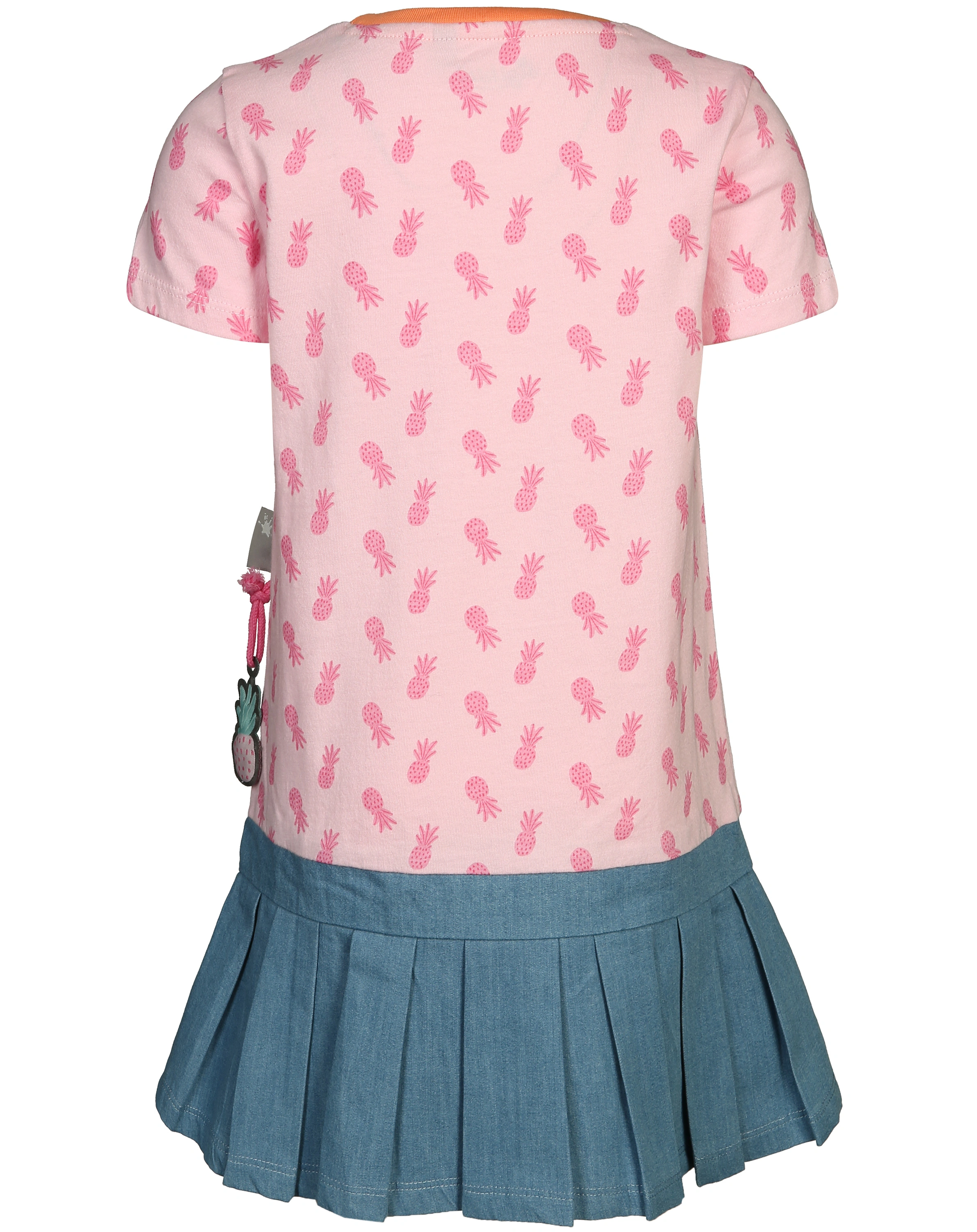Kurzarm-Kleid ANANAS in rosa/blau