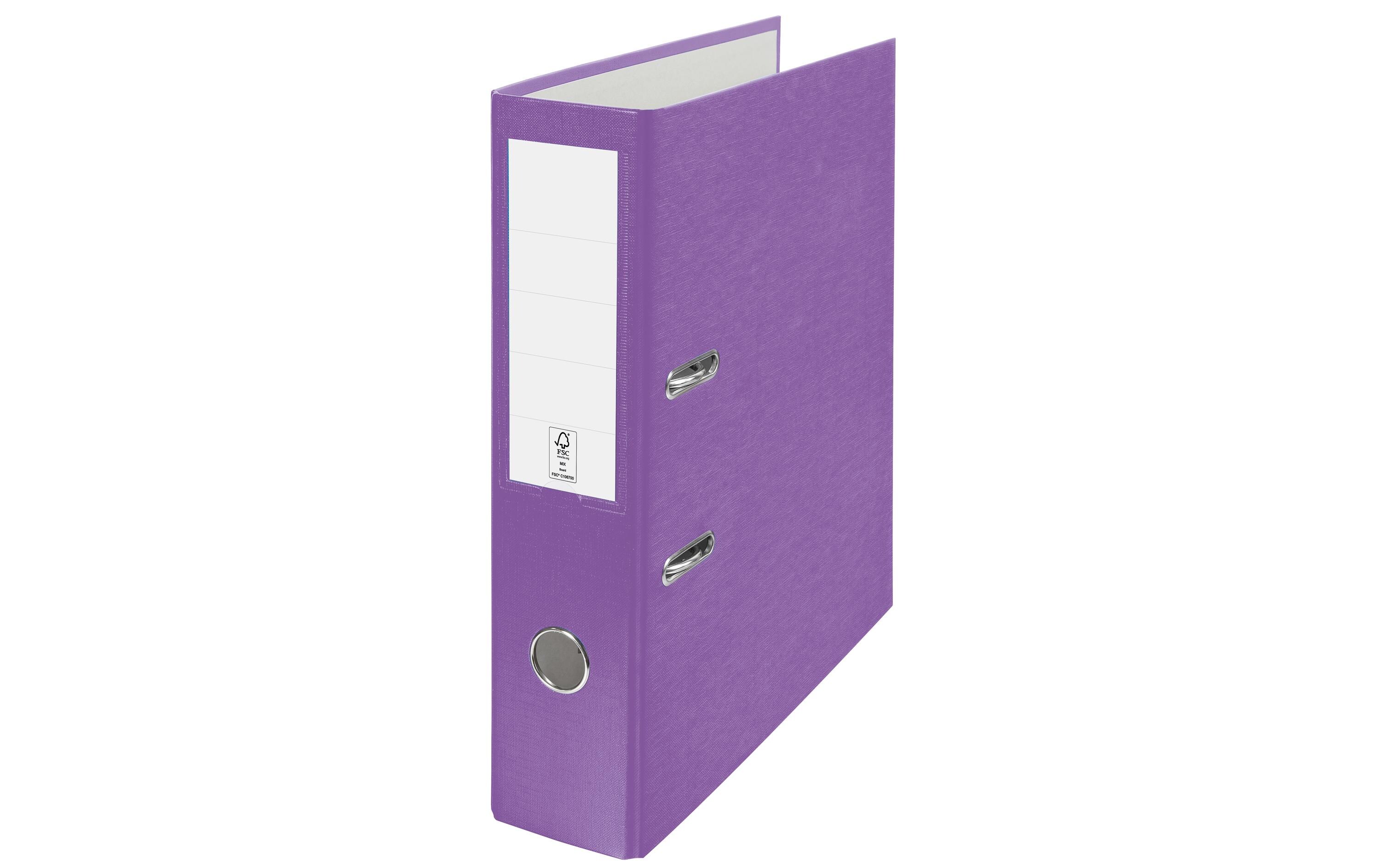 Ordner Swiss Edition ECO FSC 7.5 cm, ViolettFSC-zertifizierter Ordner mit stabiler Hebelmechanik für Dokumente im A4 Format