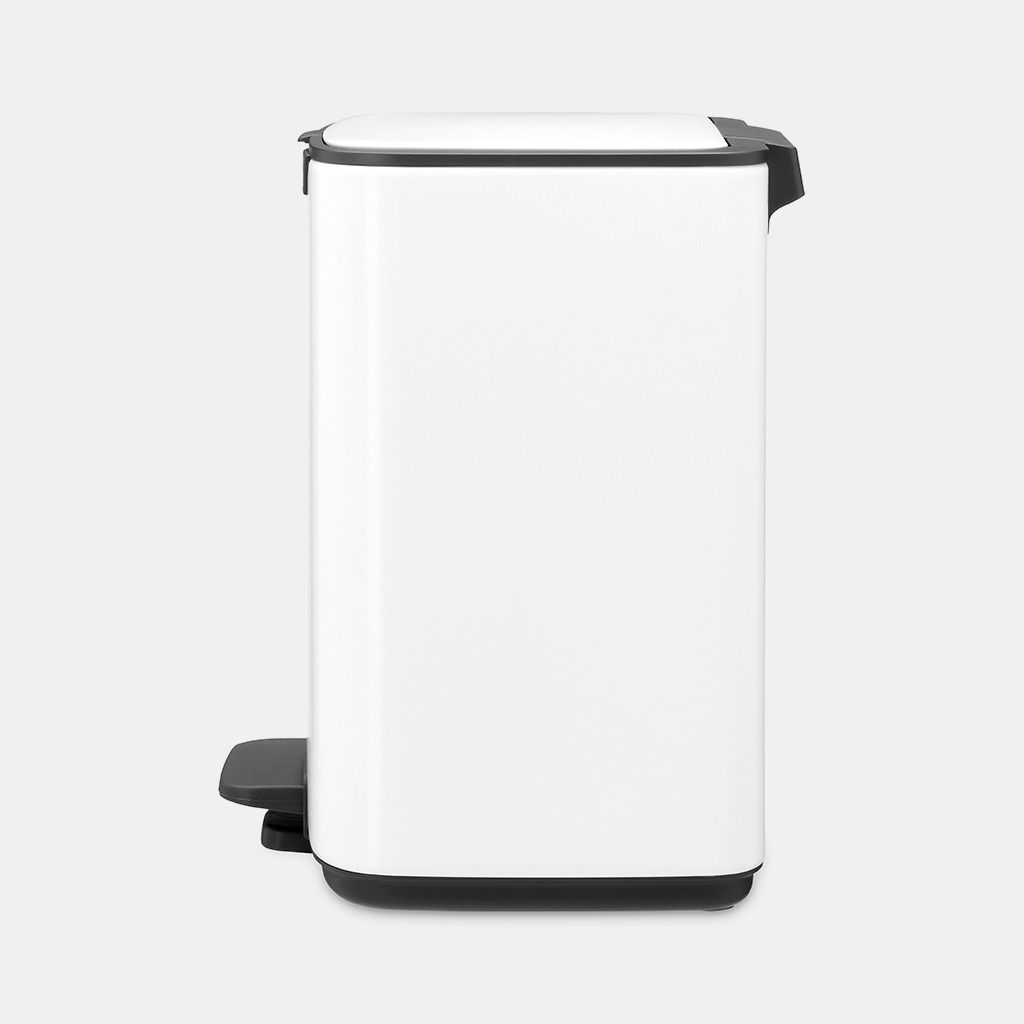 Bo Pedaalemmer, 7 liter, stil sluitend, kunststof binnenemmer - White