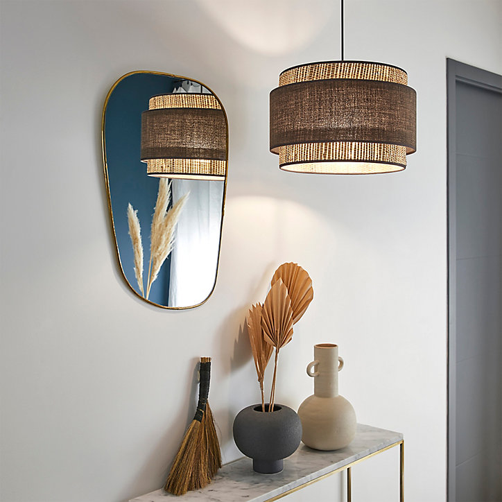 Suspension Milo 3 cylindres IP20 E27 100W H.25 x Ø 38 cm khao,bana, lin Corep