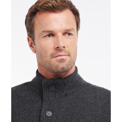 Barbour Essential Patch Zip Through Striktrøje, Charcoal Marl, XL