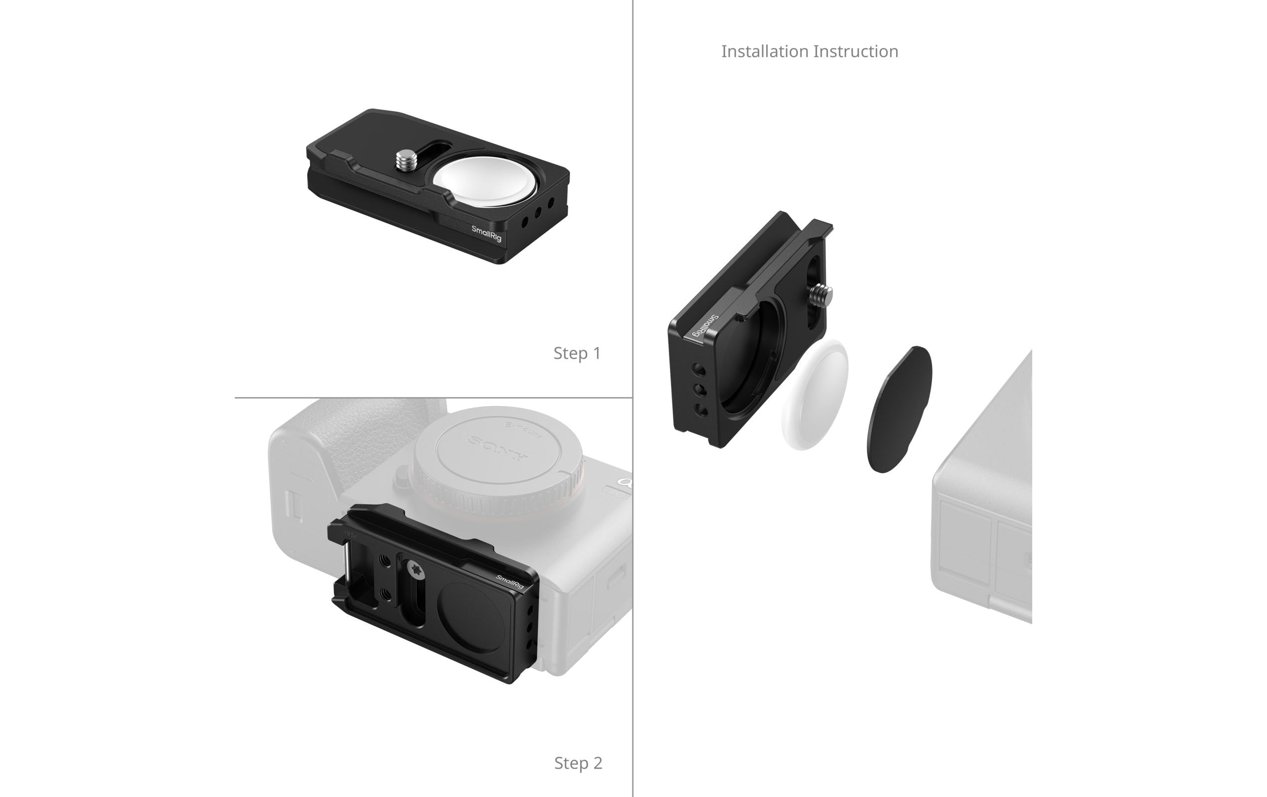 Arca-Swiss-Montageplatte für AirTag für SonyKamera-Plattenmontage