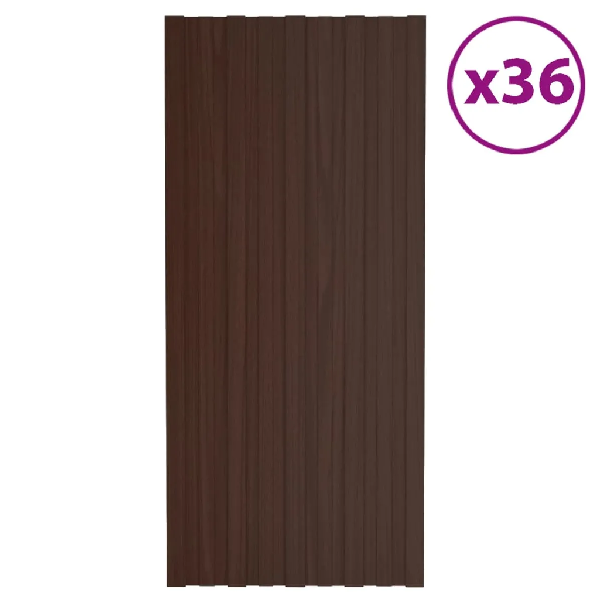 vidaXL Panneaux de toiture - Marron