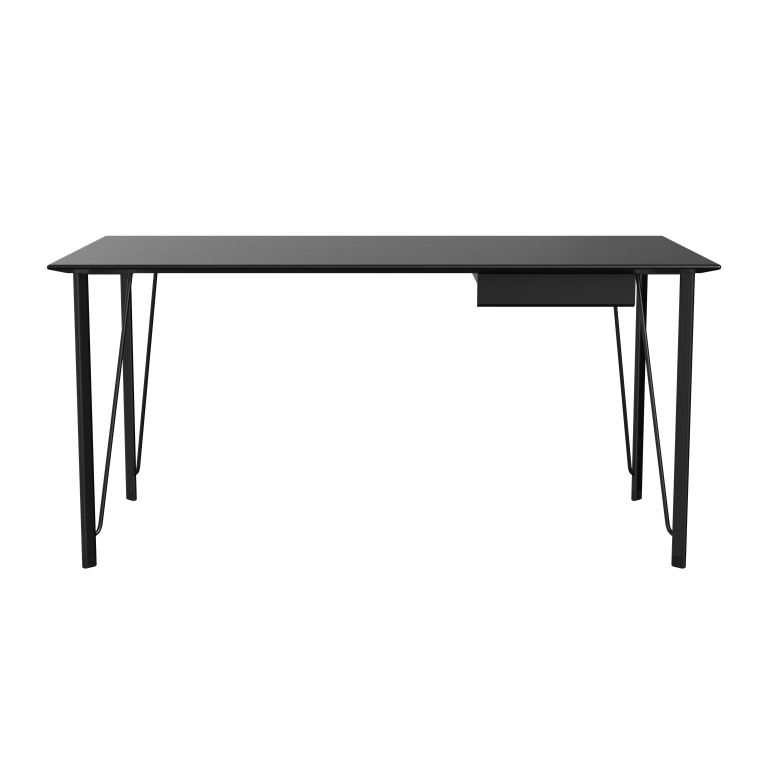 Fritz Hansen FH3605 bureau gepoedercoat onderstel zwart essen