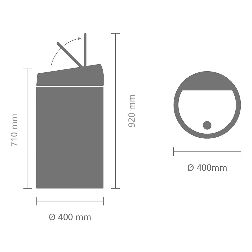 Brabantia Touch Bin Afvalemmer 60 Liter Vingerafdrukvrij