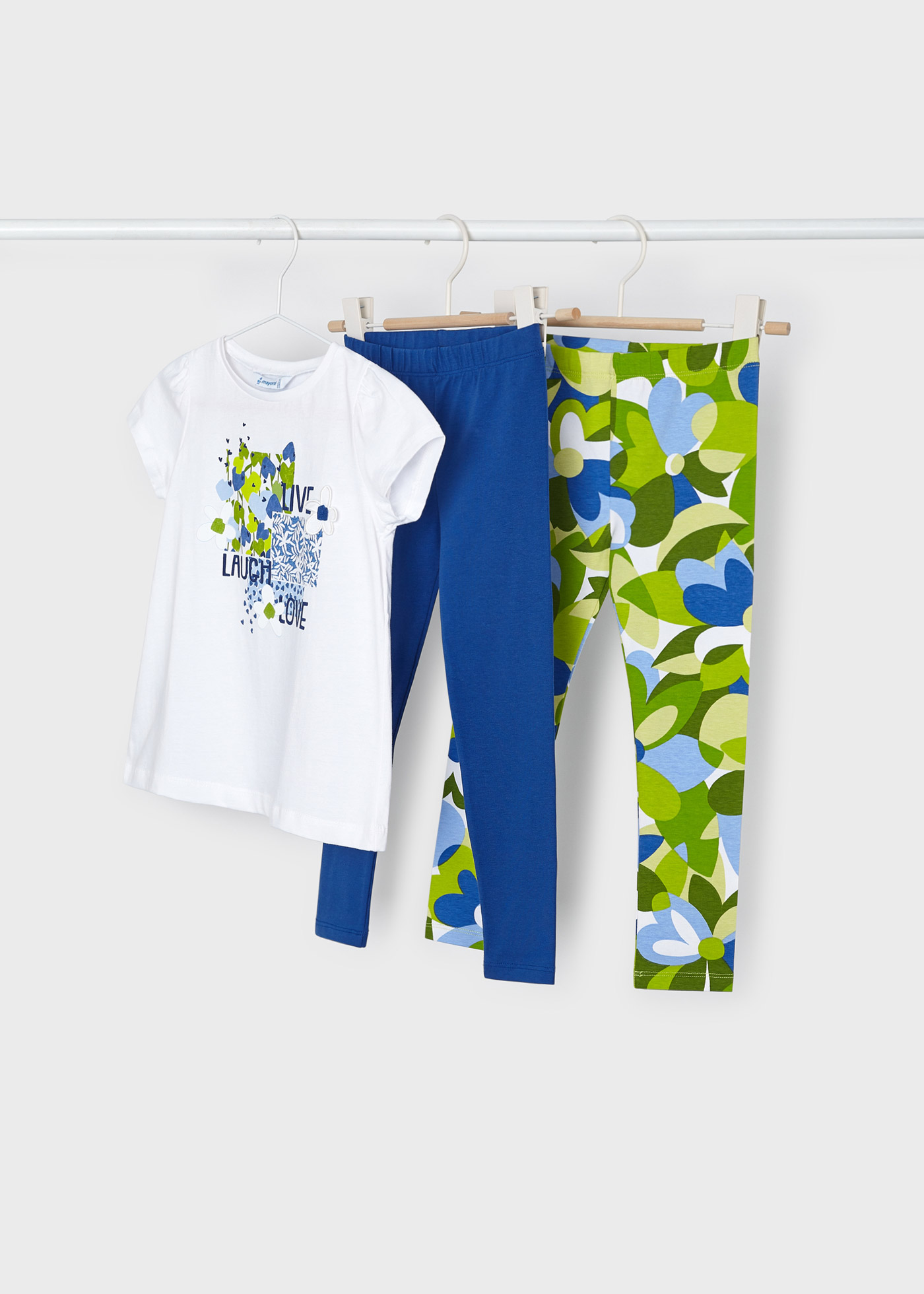 Conjunto de 3 peças em algodão sustentável para meninas