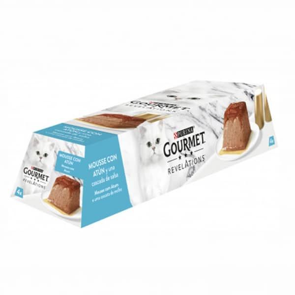 Ração Húmida Purina Gourmet Revelations Mousse Atum & Molho 4x 57g