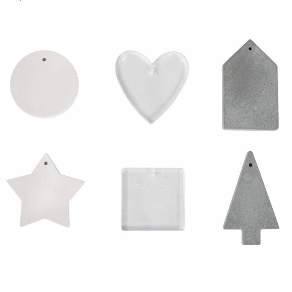 Moule en silicone 6 formes - maison, rond, carré, coeur, sapin, étoile