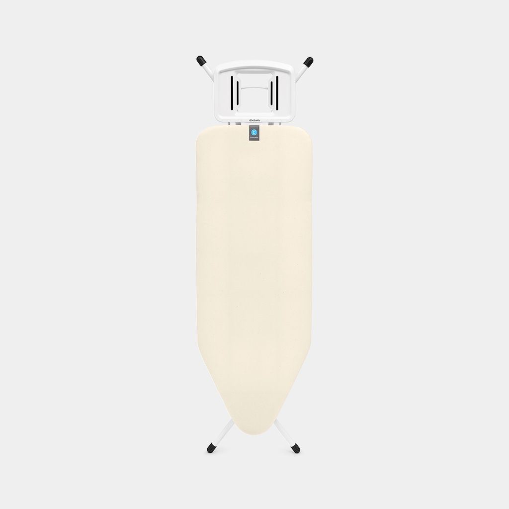 Strijkplank C, 124x45 cm, solide strijkerhouder - Ecru
