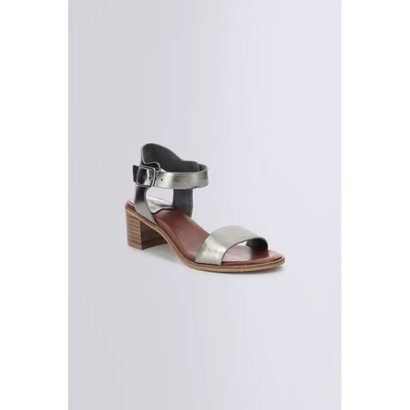 VOLOU ARGENT FONCÉ SANDALES Cuir Femme