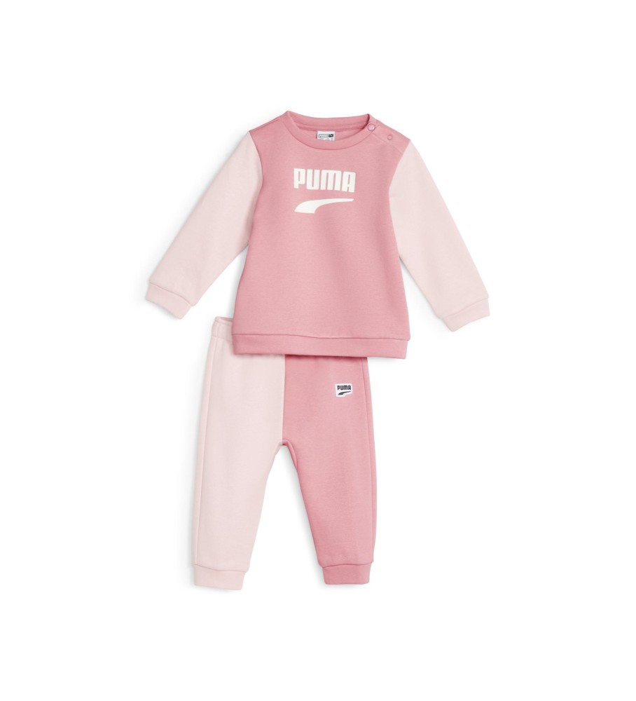 Conjunto de treino Puma Minicats Downtown rosa