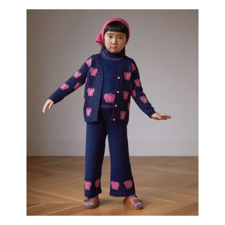 Oeuf NYC Cardigan Baby Alpaga Papillon | Bleu marine