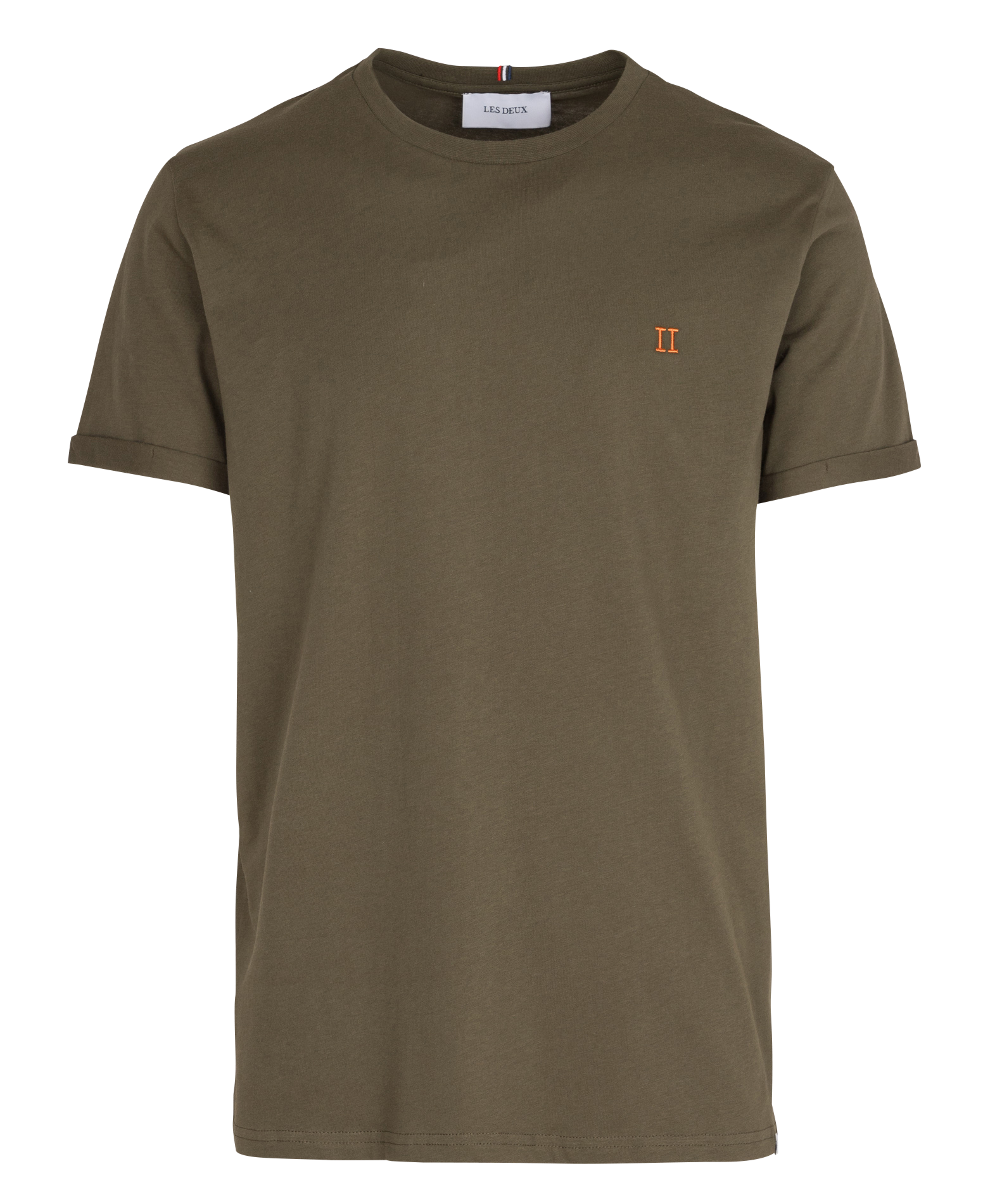 Tee-shirt col rond en coton | Kaki