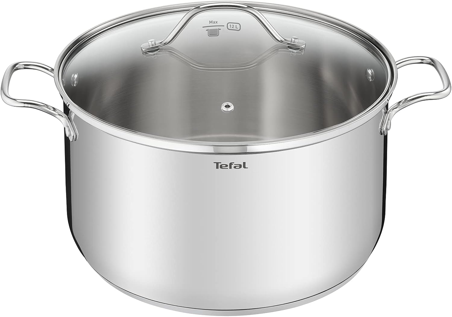 Tefal Intuition XL Kochtopf 36 cm / 17,5 l, Induktion, Edelstahl 18/10, 5 Jahre Garantie, robuste genietete Griffe, Glasdeckel B8647504