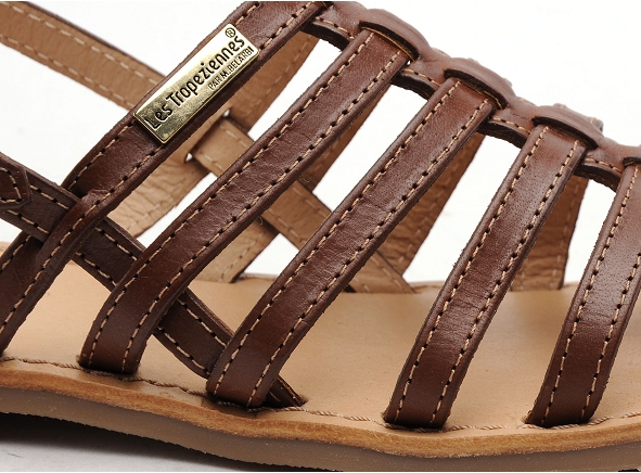 Les tropeziennes nu pieds plats femme hika f marron