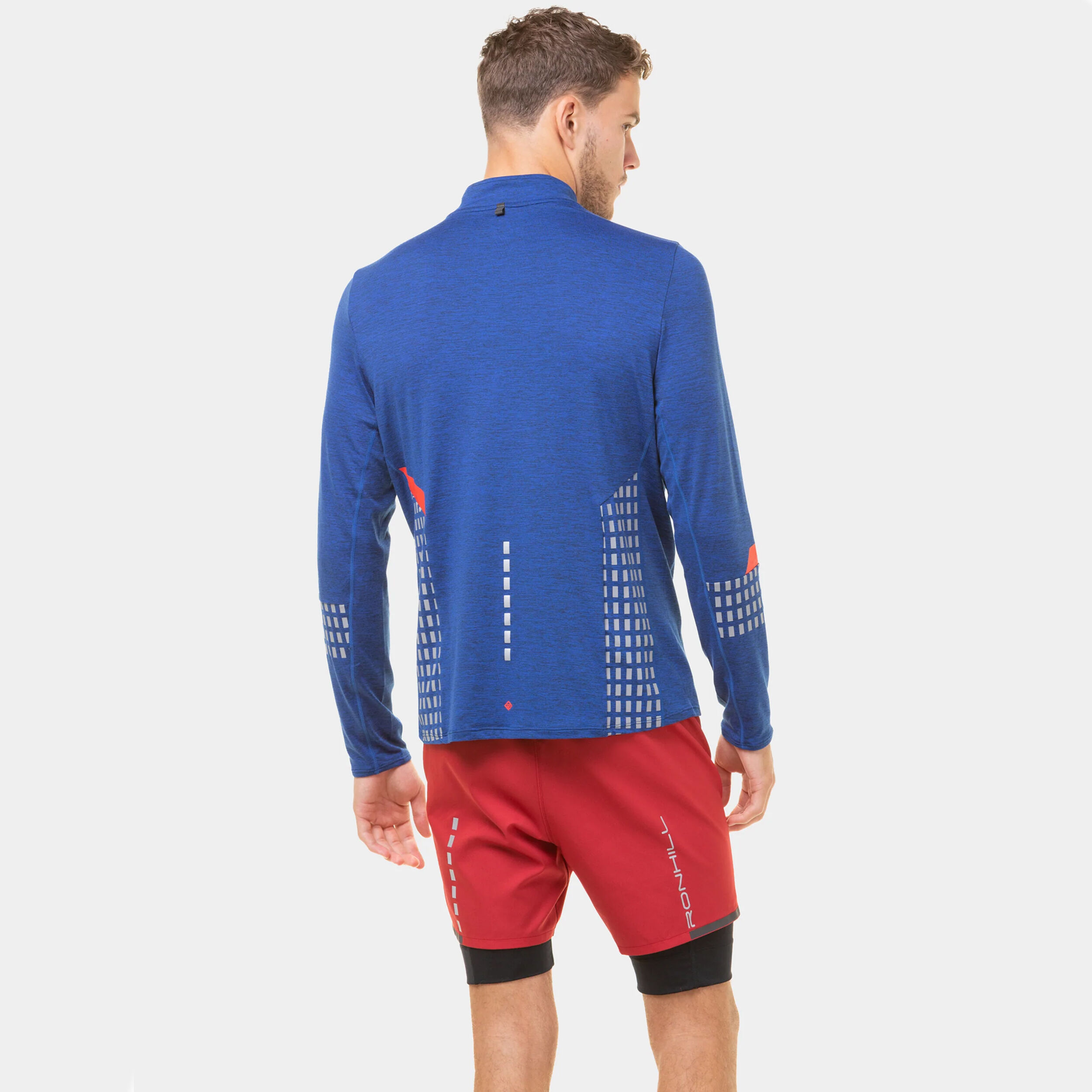 Ronhill Tech Afterhours 1/2 Zip Maillot De Course Hommes - Bleu