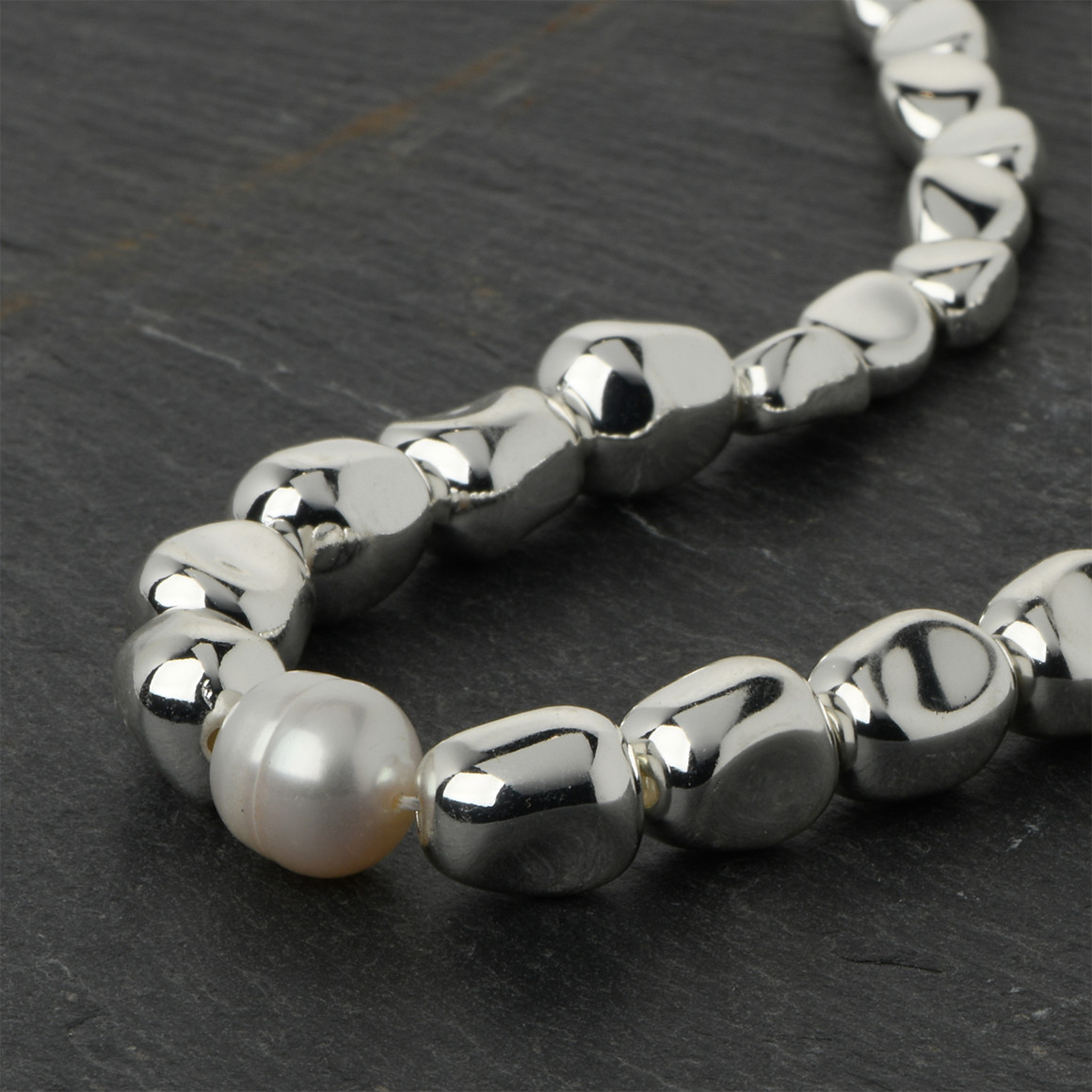 Gina Benotti Damen Kette mit Kunstperle silber