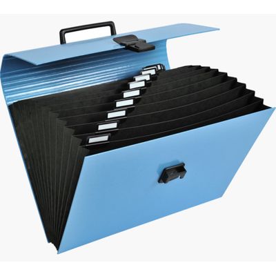 Exacompta Iderama - Classeur ménager (valisette trieur) 12 onglets - disponible dans différentes couleurs