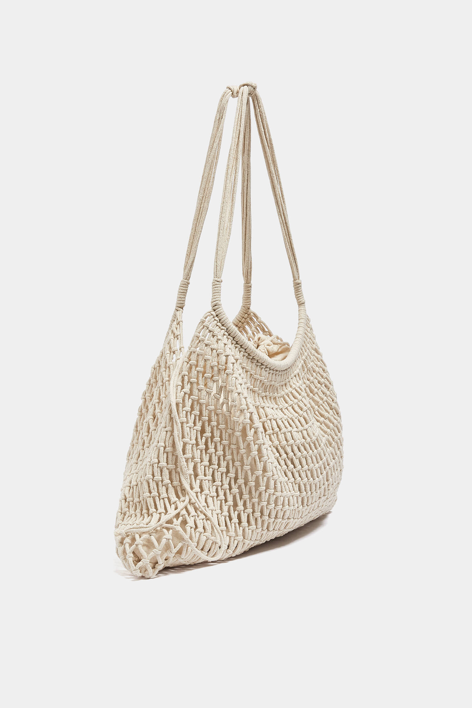 BOLSA DE COMPRAS EM MACRAMÊ - CRUA