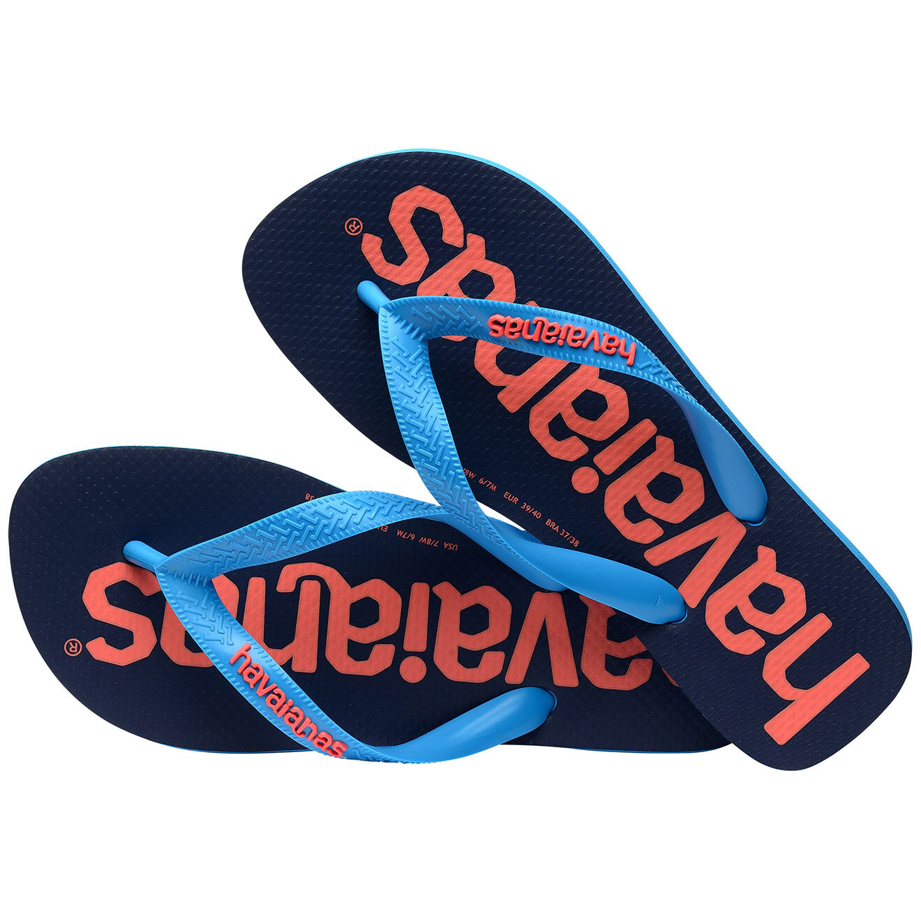 Havaianas Tongs Top Logomania 2 bleu/rouge