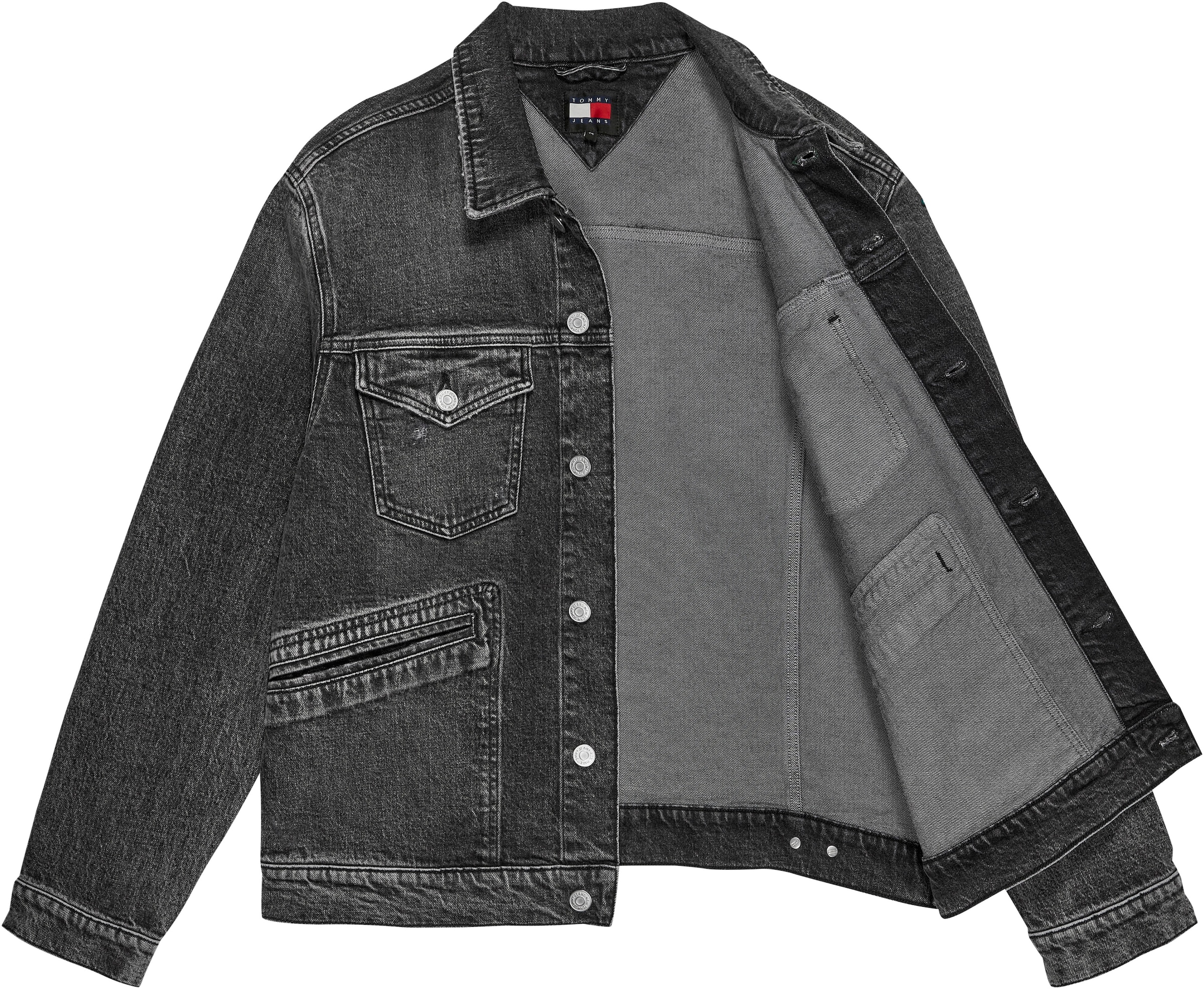 Tommy Jeans Jeansjacke »ISAAC DENIM TRUCKER CH6187« mit Logoprägung