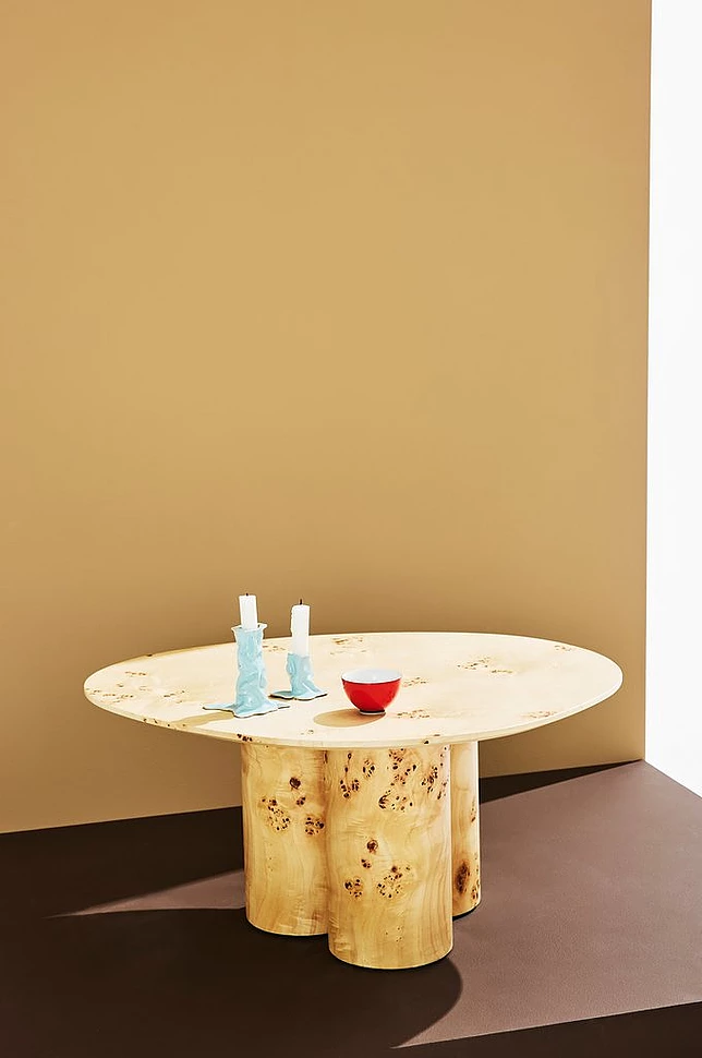Remi salongbord høyglans poppel rot 78x61 cm