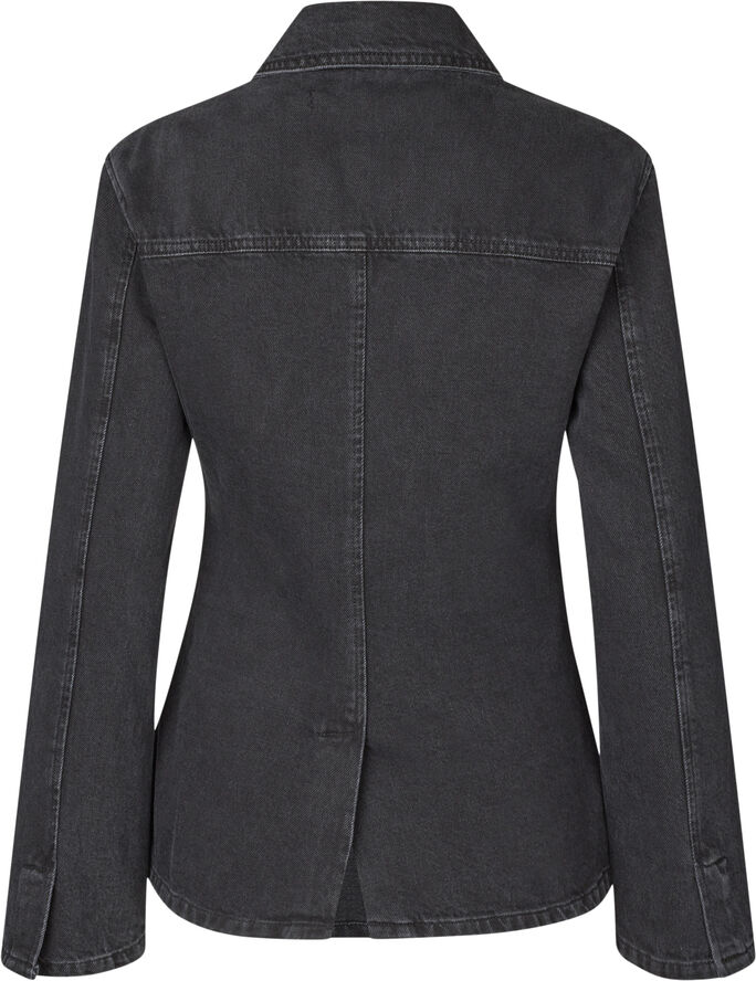 Oval Square Luxury Denim Blazer 0110 black washed