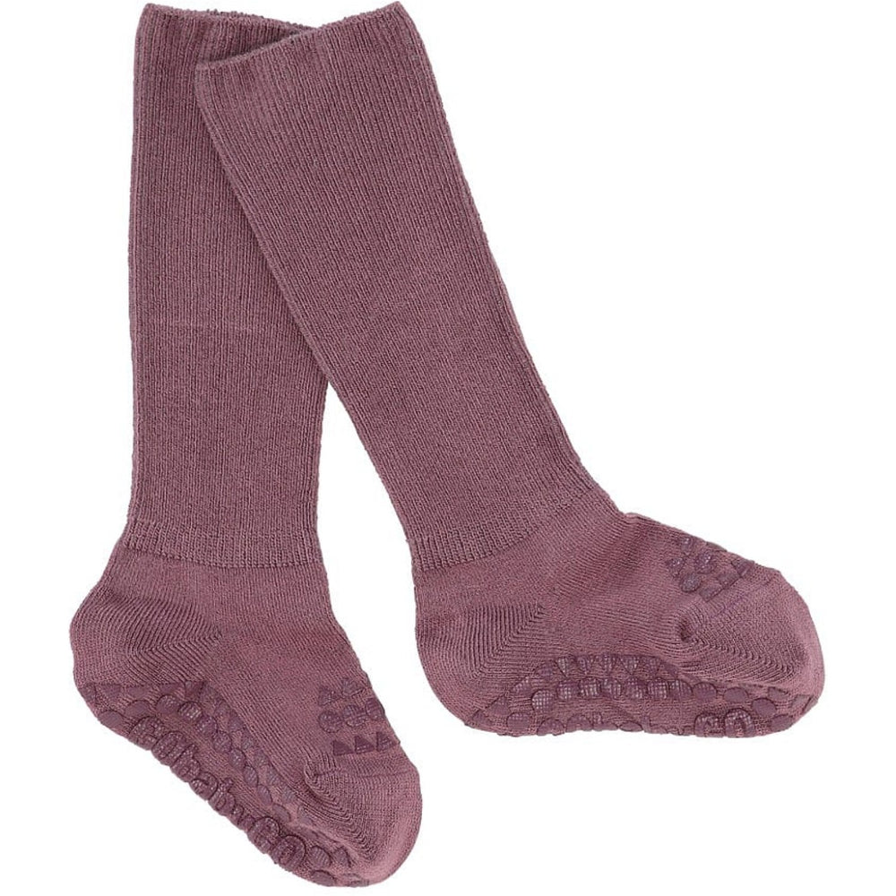 Bamboo Strømper Antislip Misty Plum