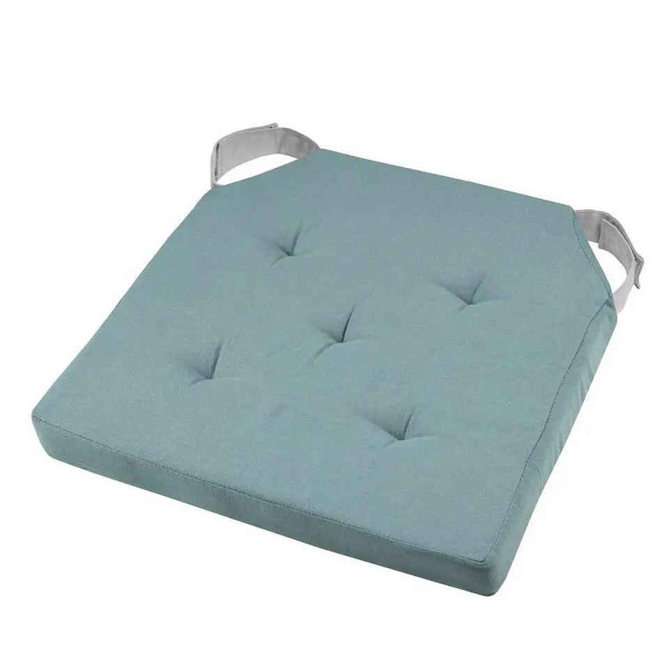 Stof Textile stoelkussen - jade groen - 38 x 38 x 4 cm